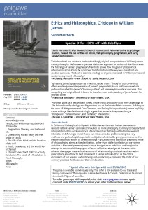 Flyer_Ethics and Philosophical Critique in William James